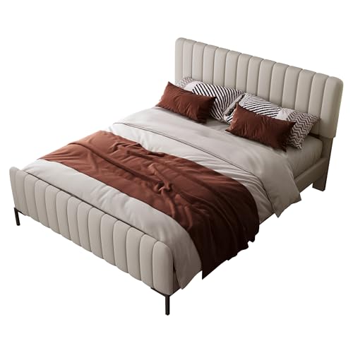 Zenithpath Bett 140x200cm Polsterbett mit Lattenrost und Verstellbarem Kopfteil, Bettrahmen für Schlafzimmer, Aus Leinen, Bettgestell Ohne Matratze Zenithpath Bett 140x200cm Polsterbett mit Lattenrost und Verstellbarem Kopfteil, Bettrahmen für Schlafzimmer, Aus Leinen, Bettgestell Ohne Matratze von Zenithpath