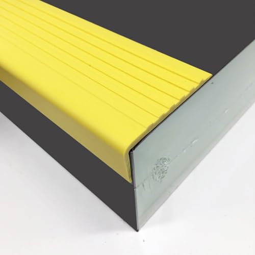 Zenithuxe Selbstklebendes Treppenkantenprofil (6cm x 2,5cm) aus PVC - wasserdichte & rutschfeste Stufenkantenleiste in L-Form - Universeller Treppenkantenschutz für Innen/Außen von Zenithuxe
