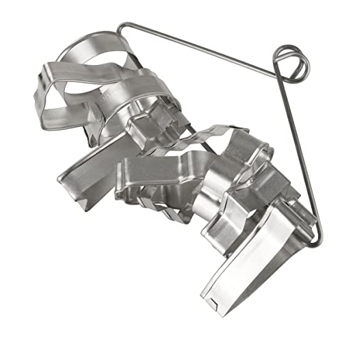 Zenker 10er Ausstecher-Set, Ausstecher mit unterschiedlichen Weihnachtsmotiven, Set für Kekse und Plätzchen, Farbe: silber, Menge: 1 x 10er Set von Zenker