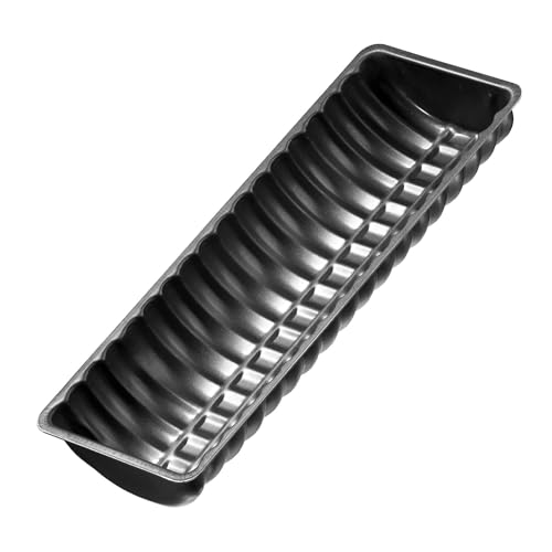 Zenker Rehrückenform 30 cm, Ciabattaform mit Antihaftbeschichtung, hochwertige Backform für Stollen, schwarze Stollenform, Menge: 1 Stück, Schwarz von Zenker