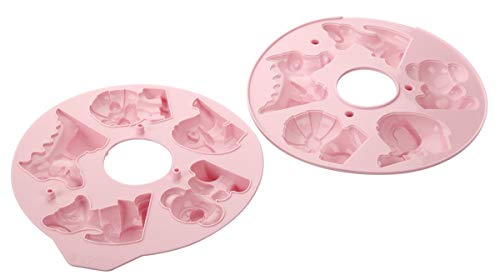ZENKER Silikon-Backform 3D Tiere, rosa, Durchmesser ca. 21cm von Zenker