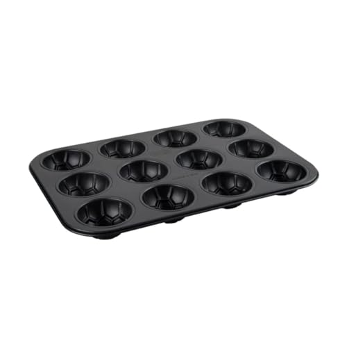 Zenker Fußballmuffin-Form für 12 Muffins – Hochwertiges Soccer Baking Muffinblech, 380 x 265 x 38 mm, Ideal für Fußballpartys und Events, Schwarz Zenker Fußballmuffin-Form für 12 Muffins – Hochwertiges Soccer Baking Muffinblech, 380 x 265 x 38 mm, Ideal für Fußballpartys und Events, Schwarz von Zenker