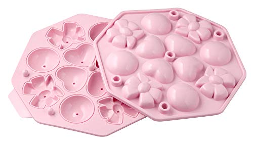 Zenker Cake-Pops Maker Form CANDY, Backform für Kuchen am Stiel, inkl. Zubehör (Stiele), Form für leckere Kuchenlollis (Farbe: Rosa), Menge: 1 Stück von Zenker