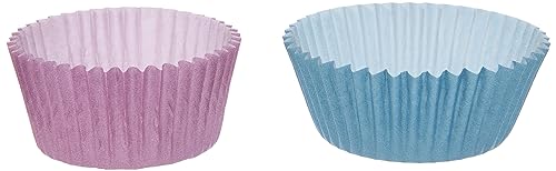 Zenker Papierbackförmchen CANDY, Muffinförmchen für schön dekorierte Muffins, Cupcakeförmchen aus Papier (Farbe: Frozen Rose/Eisblau), Menge: 1 x 100 Stück von Zenker