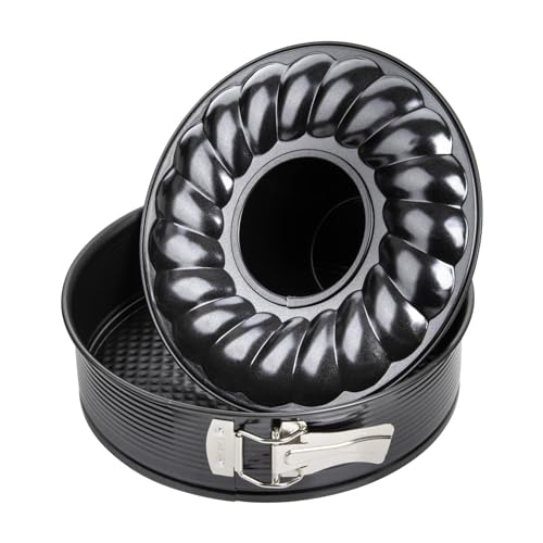 Zenker Springform Flach- und Rohrboden Ø 24 cm Backform mit 2 Böden Kuchenformen-Set, mit Antihaftbeschichtung, einfaches Entformen für saftige Kuchen und Torten, Menge: 1 Stück von Zenker