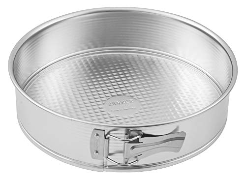 Zenker Springform Silver Ø26 cm – Hochwertige Backform mit gewaffeltem Boden und gerilltem Rand, 2-teilig, hitzebeständig bis +230 °C, Designed in Germany von Zenker