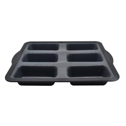 Zenker 685535 Finanzform aus Fiberglas, Mini-Kuchenform, Backform für 6 Finanzierer, Silikon, Fiberglas, Nylon, Grau, 26,2 x 22 x 3,1 cm von Zenker