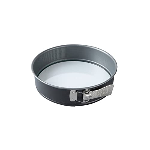 Zenker Springform Ø 26 cm BLACK METALLIC, Backform mit Antihaftbeschichtung, runde Kuchenform mit Flachboden (Farbe: Schwarz), Menge: 1 Stück, Anthrazit von Zenker