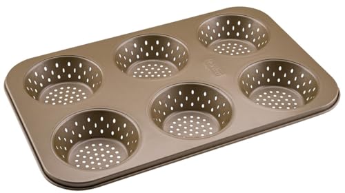 Zenker 6er Brötchenblech – Perforierte Backform für knusprige Brötchen – Antihaftbeschichtung verhindert Ankleben – Hitzebeständig bis +230°C, 34 x 22 x 3 cm von Zenker