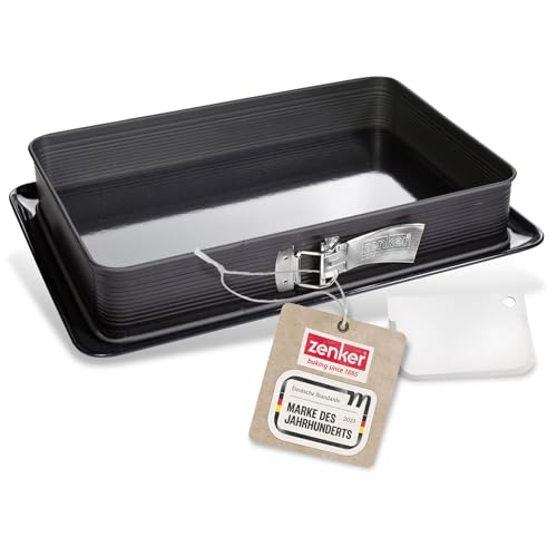 Zenker Rechteck-Springform DELUXE, eckige Premium-Backform mit emailliertem Boden und Auslaufschutz, Kuchenform mit Antihaftbeschichtung (Farbe: Schwarz metallic), Menge: 1 Stück Zenker Rechteck-Springform DELUXE, eckige Premium-Backform mit emailliertem Boden und Auslaufschutz, Kuchenform mit Antihaftbeschichtung (Farbe: Schwarz metallic), Menge: 1 Stück von Zenker