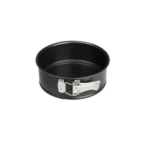 Zenker Springform Ø 18 cm SPECIAL - MINI, kleine Backform mit Flachboden aus Stahlblech, runde Kuchenform mit Antihaftbeschichtung (Farbe: Schwarz), Menge: 1 Stück von Zenker
