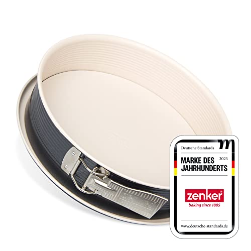 Zenker 7812 Springform Crème Noir mit 1 Boden, Durchmesser 28 cm, Edelstahl, grau / beige, 28 x 28 x 7 cm von Zenker