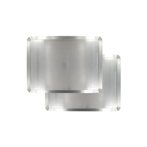 Zenker 9931750 Backblech, perforiert, aus Aluminium, Backblech, Lochblech, Aluminium, Grau, 40 x 30 x 1,5 cm, 2 Stück von Zenker