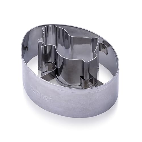 Zenker Ausstecher Linzer Osterei mit Küken – für Osterplätzchen, Edelstahl, spülmaschinenfest, Designed in Germany, Silber Zenker Ausstecher Linzer Osterei mit Küken – für Osterplätzchen, Edelstahl, spülmaschinenfest, Designed in Germany, Silber von Zenker