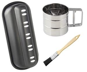 Zenker Back-Set Christstollen, Stollenform mit Antihaftbeschichtung, Mehl- und Puderzuckersieb aus Edelstahl & Backpinsel mit Teflonborsten, Menge: 1 x 3er Set Zenker Back-Set Christstollen, Stollenform mit Antihaftbeschichtung, Mehl- und Puderzuckersieb aus Edelstahl & Backpinsel mit Teflonborsten, Menge: 1 x 3er Set von Zenker