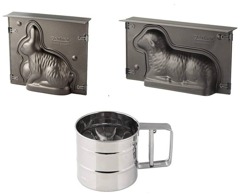 Zenker Backform Osterbackformen-Set Hase und Lamm, Antihaftbeschichtung von Zenker