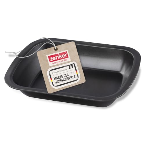 Zenker Bake, Click & Go Dessert- und Auflaufform – 34 x 24,5 x 8 cm – Backform mit separat erhältlichem Deckel für den direkten Transport – Kuchenform zum Backen & Transportieren von Zenker