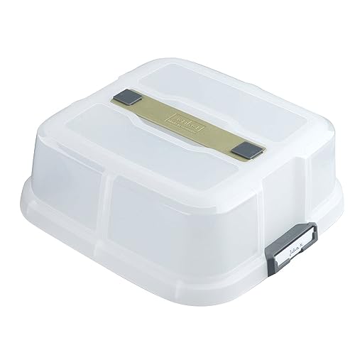 Zenker Bake, Click & Go Quadratische Haube – 30 x 30 x 11,5 cm – Passender Deckel für Kuchenformen zum direkten Transport – Universelle Transporthaube für 3 verschiedene Backformen von Zenker