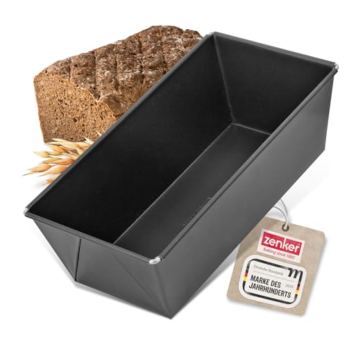 Zenker Brotbackform, Königskuchenform mit Antihaftbeschichtung, hochwertige Brotform in schwarz (Kuchenform: ca.310x160x100 mm), Menge: 1 Stück von Zenker