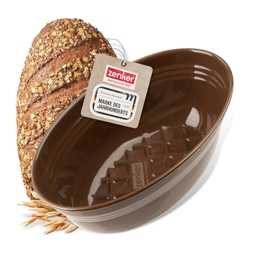 Zenker Brotbackform Dein Brot! – Emaille, kastanienbraun, 2000 ml, 265 x 165 x 92 mm, hitzebeständig bis +400 °C, spülmaschinengeeignet von Zenker