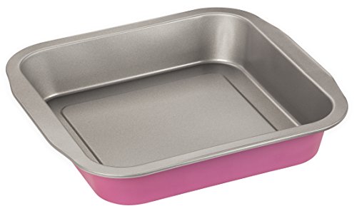 Zenker creative studio Brownie-Backform, Schokoladenkuchen Backblech mit Antihaftbeschichtung, Kuchenform: ca.270x260x50mm, kreatives Backen (Farbe: rosa, silber), Menge: 1 Stück Zenker creative studio Brownie-Backform, Schokoladenkuchen Backblech mit Antihaftbeschichtung, Kuchenform: ca.270x260x50mm, kreatives Backen (Farbe: rosa, silber), Menge: 1 Stück von Zenker