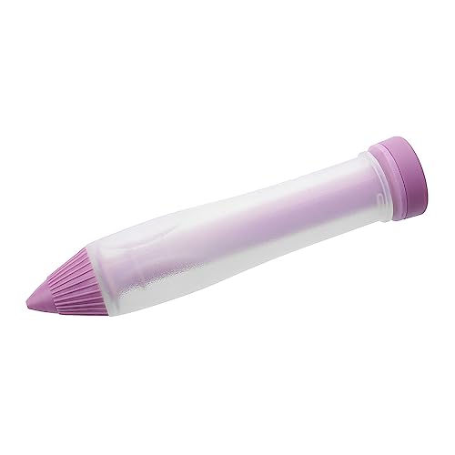 Zenker Dekorier-Garnierstift CANDY, Garnierspritze für Schokolade und Zuckerguss, Backzubehör für Tortendekoration, Transparent/Beige, 1 Stück, 14 cm von Zenker