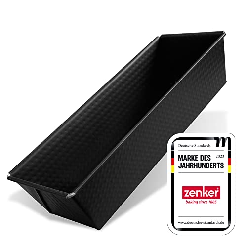 Zenker Kastenform 30 cm PURE, Königskuchenform mit Antihaftbeschichtung, hochwertige Backform (Farbe: schwarz), Menge: 1 Stück von Zenker
