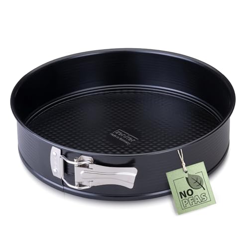 Zenker Springform mit Flachboden Perfect Black Ø 30 cm – Hochwertige Backform aus Stahlblech, Antihaftbeschichtung, Hitzebeständigkeit: +230 °C, Made in Germany von Zenker