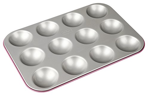 Zenker 7482 creative studio Mini-Amerikaner-Backblech für 12 Florentiner, rosa - silber, 1 Stück von Zenker