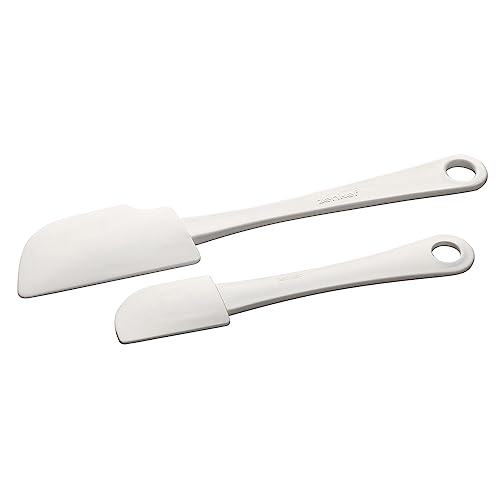 Zenker 44741 Teigschaber-Set 25x5 cm 2-teilig aus ABS/PP, Kunststoff, weiß von Zenker