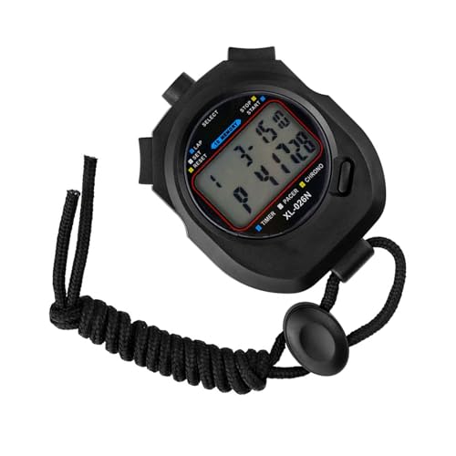 Hohe Genauigkeit Elektronische Stoppbekämpfe Doppelreihe LCD Display 10 Runden Speicher Wasserbeständiges Handgelenksgurt Für Sporttraining Coaching High Genauigkeitstraining Stoppschuhe von Zenlir