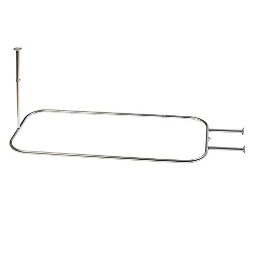 Zenna Home Shower Rod for Freestanding and Clawfoot Tubs Hoop Duschstange, Aluminium, Chrome, 28"x60" von Zenna Home