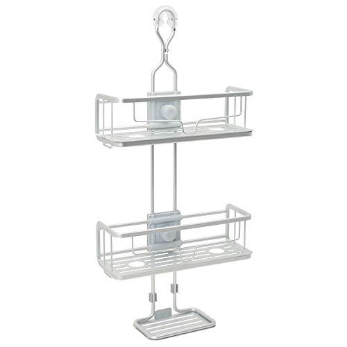 Zenna Home NeverRust Duschablage aus Aluminium, verstellbar, satiniertes, Chrom seidenglänzend, 4-Way Adjustable Shelves von Zenna Home