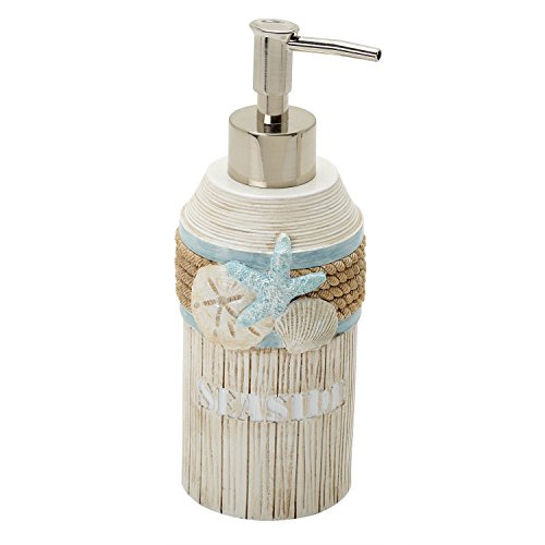 Zenna Home Seaside Lotionspender Bad-Accessoires „Serenity“, Harz, Teal/Ivory von Zenna Home