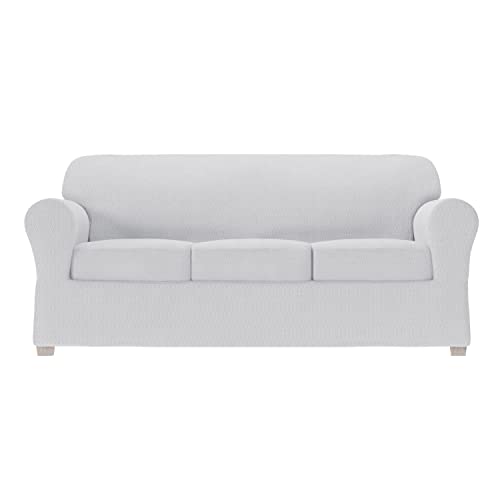 Zenna Home Simply Fit Schonbezug für Sofa, 4 Stück, Stretch, silberfarben Zenna Home Simply Fit Schonbezug für Sofa, 4 Stück, Stretch, silberfarben von Zenna Home