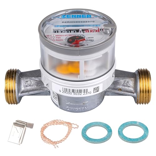 Einstrahl-Wasserzähler ETWD-M für Warmwasser, geeicht in 2025, BL 130 mm von Zenner