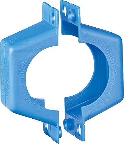 Plombierschelle QN 2,5 zweiteilig Blau für Wasserzähler , Wasseruhr von Zenner