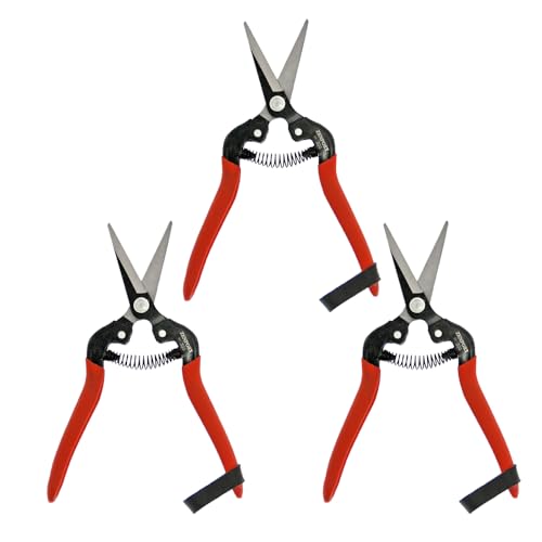 Zenport H300-12PK H300 Ernteschere, lang, gerade, Karbonstahl, 12 Stück, Rot von Zenport