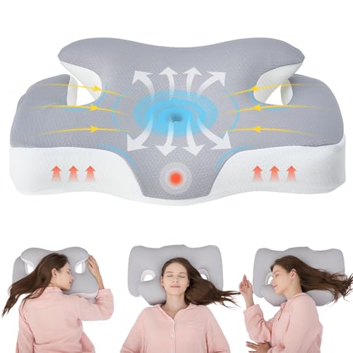 Nackenkissen Kopfkissen Memory Foam Kissen: Orthopädisches Kopfkissen mit abnehmbarem Bezug - Nackenstützkissen für Schlafkomfort - Ergonomisches Kissen für seitenschläfer Rückenschläfer Bauchschläfer Nackenkissen Kopfkissen Memory Foam Kissen: Orthopädisches Kopfkissen mit abnehmbarem Bezug - Nackenstützkissen für Schlafkomfort - Ergonomisches Kissen für seitenschläfer Rückenschläfer Bauchschläfer von Zentrelax