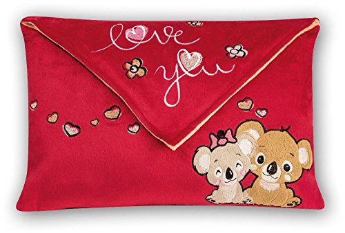 ZEP Cuscino Love You Bilderrahmen, Stoff, Rot, 40 x 9 x 28 cm von Zep