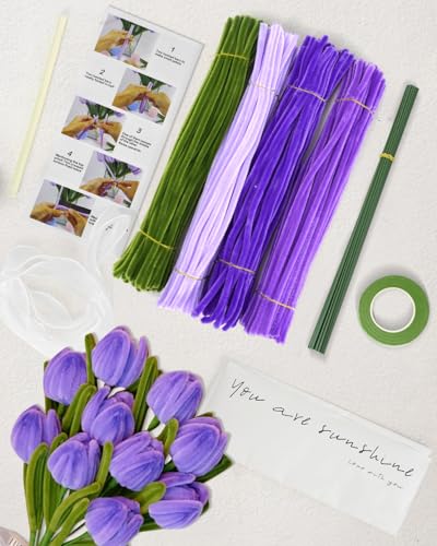 ZephyrCraft 256 Stück Pfeifenreiniger Set, 4 Farben Chenilledraht für Basteln und Dekorieren, Bunt Plüschdraht DIY Craft Projekte, Pfeifenputzer zum Basteln, Floristenbedar von ZephyrCraft