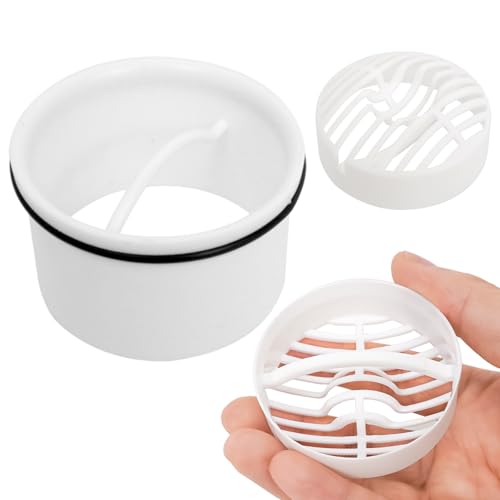 ZephyrCraft Haarsieb + Tauchrohr für Dusche Ablaufgarnitur Set, Kompatibel mit 6960, 6963, 6961, 6962, Ersatz Haarsieb Dusche, Abflusssieb Dusche für Duschablauf Haarfänger von ZephyrCraft