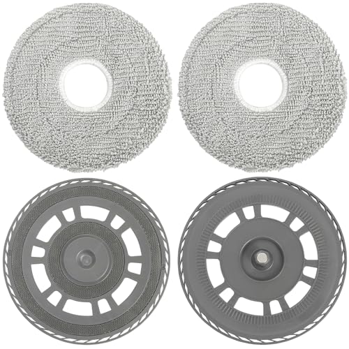 ZephyrCraft Wischpads & Wischplatten + Bürste (2+2+1) für Dreame L10S Ultra Gen 2/L20/L40/X40/X30/Mova E30 – Waschbare Ersatzteile für Roboterstaubsauger von ZephyrCraft