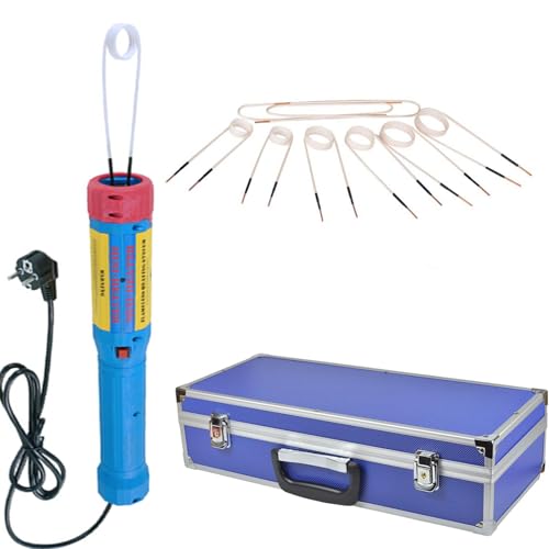 ZephyrGlow Elektromagnetisches Induktionsheizgerät-Set, 8 Edelstahlspulen + Wärmeisolierhandschuhe, für gewerbliche Nutzung,Blue von ZephyrGlow