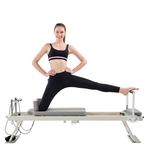 ZephyrGlow Foldable Pilates Reformer Machine mit Stahlstruktur, hohe Gewichtskapazität, perfekt für Heimtraining und Studio-Use,SpringType-Beige ZephyrGlow Foldable Pilates Reformer Machine mit Stahlstruktur, hohe Gewichtskapazität, perfekt für Heimtraining und Studio-Use,SpringType-Beige von ZephyrGlow