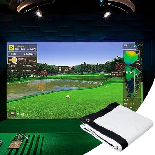 ZephyrGlow Golf Simulator Impact Screen - SIM Ball Simulator Impact Display-Projektionsbildschirmtuch für das Golftraining im Innen- und Außenbereich zu Hause, Golf-Leinwände,14X8FT von ZephyrGlow