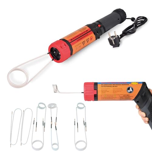 ZephyrGlow Kompaktes Induktionsheizung KFZ-Gerät, 8 Wechselspulen + Sicherheitshandschuhe, Entrostet Schrauben/Muttern in 3 Minuten,Black von ZephyrGlow