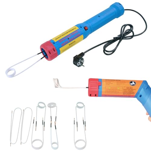 ZephyrGlow Kompaktes Induktionsheizung KFZ-Gerät, 8 Wechselspulen + Sicherheitshandschuhe, Entrostet Schrauben/Muttern in 3 Minuten,Blue von ZephyrGlow