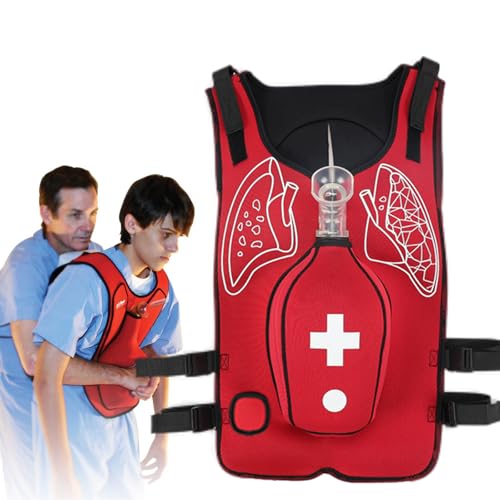 ZephyrGlow Notfallausrüstung mit Anti-Erstickungs-Trainingsweste, verstellbare Schulter- und Hüftgurte, optimale Lernhilfe für Ersthelfer und Rettungsdienstpersonal,Red-Adults von ZephyrGlow