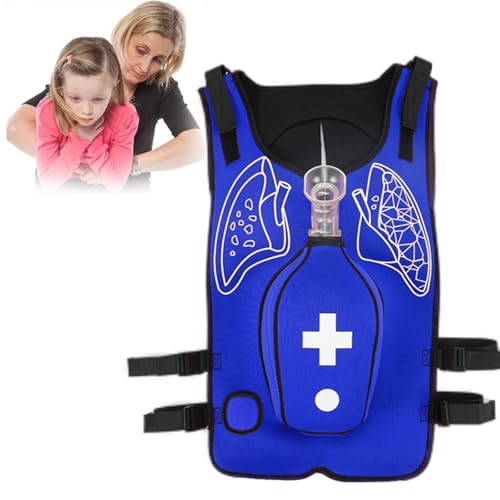 ZephyrGlow Simulator für Atemwegsobstruktion mit Trainingsweste, Heimlich-Handgriff-Demonstration und verstellbaren Trägern, ideal für Schülerunterricht und Notfallkurse,Blue-Children von ZephyrGlow